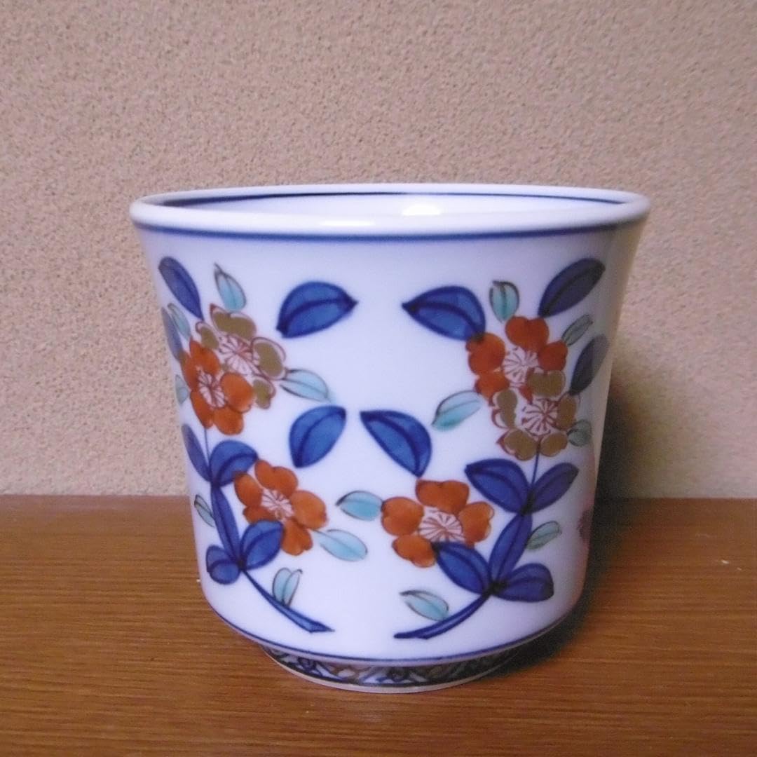 Amazon.co.jp: 有田焼 源右衛門窯 古伊万里風桜図 湯呑 5客（共箱付 