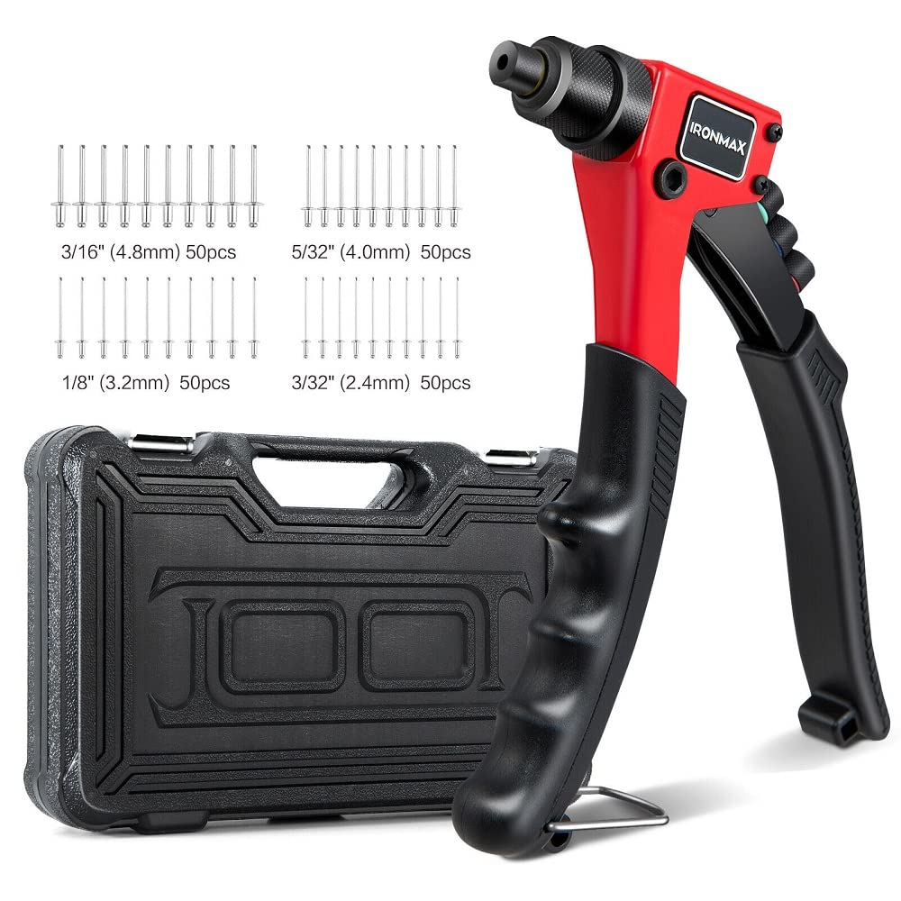 Pop Rivet Gun Types Pop Rivet Gun LIBRATON Kit, Two-Handed Rivet Gun, Heavy Duty Air Tools