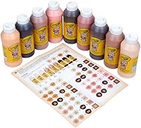 Vista 2 de Crayola Colors Of The World - Pintura lavable, 8 onzas (9 unidades), pintura a granel en tono de piel, suministros de arte y manualidades