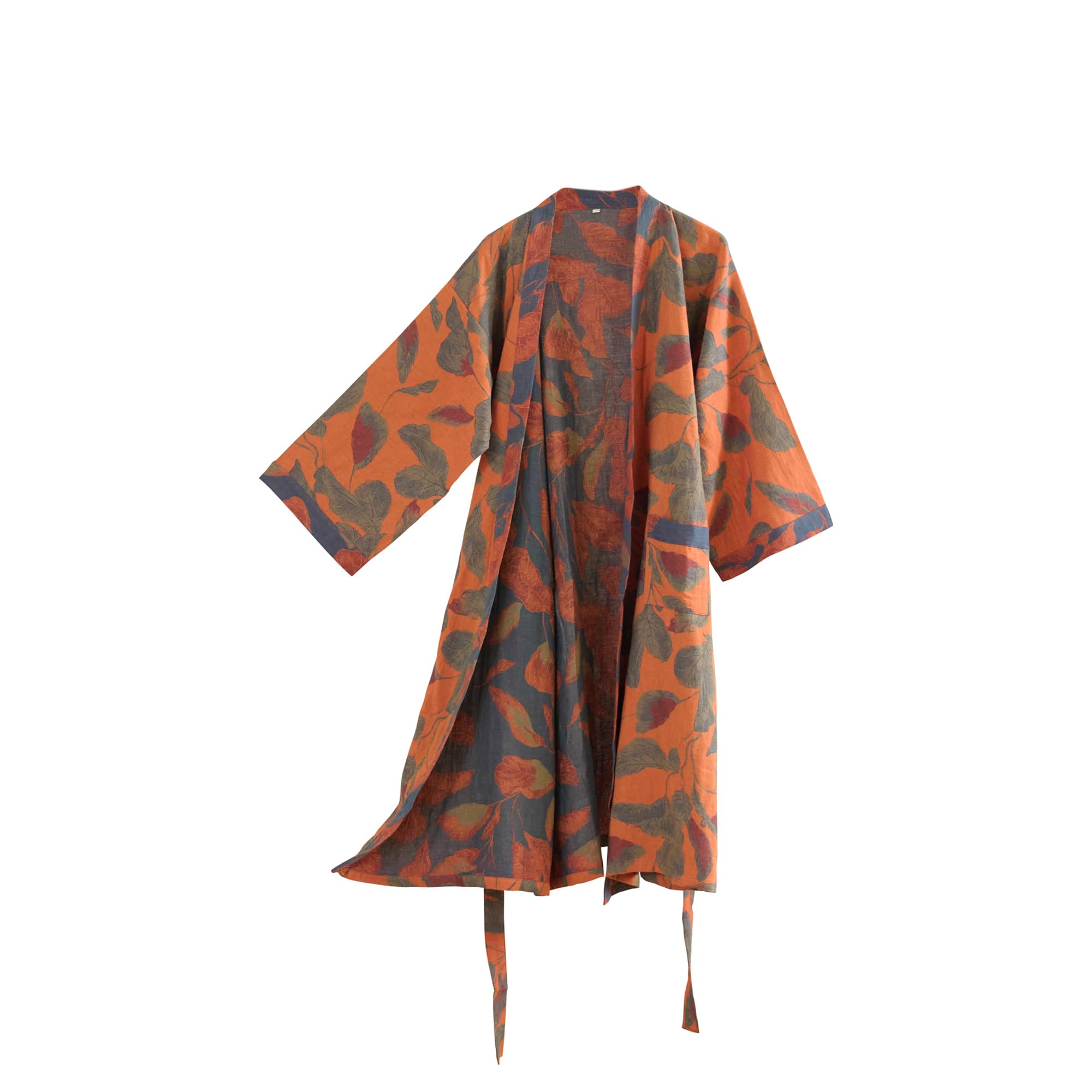 Cotton Gauze Ginkgo Leaf Kimono