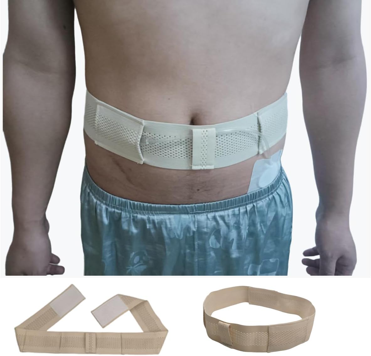 Breathable Peritoneal Dialysis Belt PD Catheter Mesh Pouch G-Tube Feeding Tube Peg Tubing Accessories Transfer Set Fixation Medical Nursing Supplies Adult Soft Adjustable Belly Band ((Small 24″-35″))