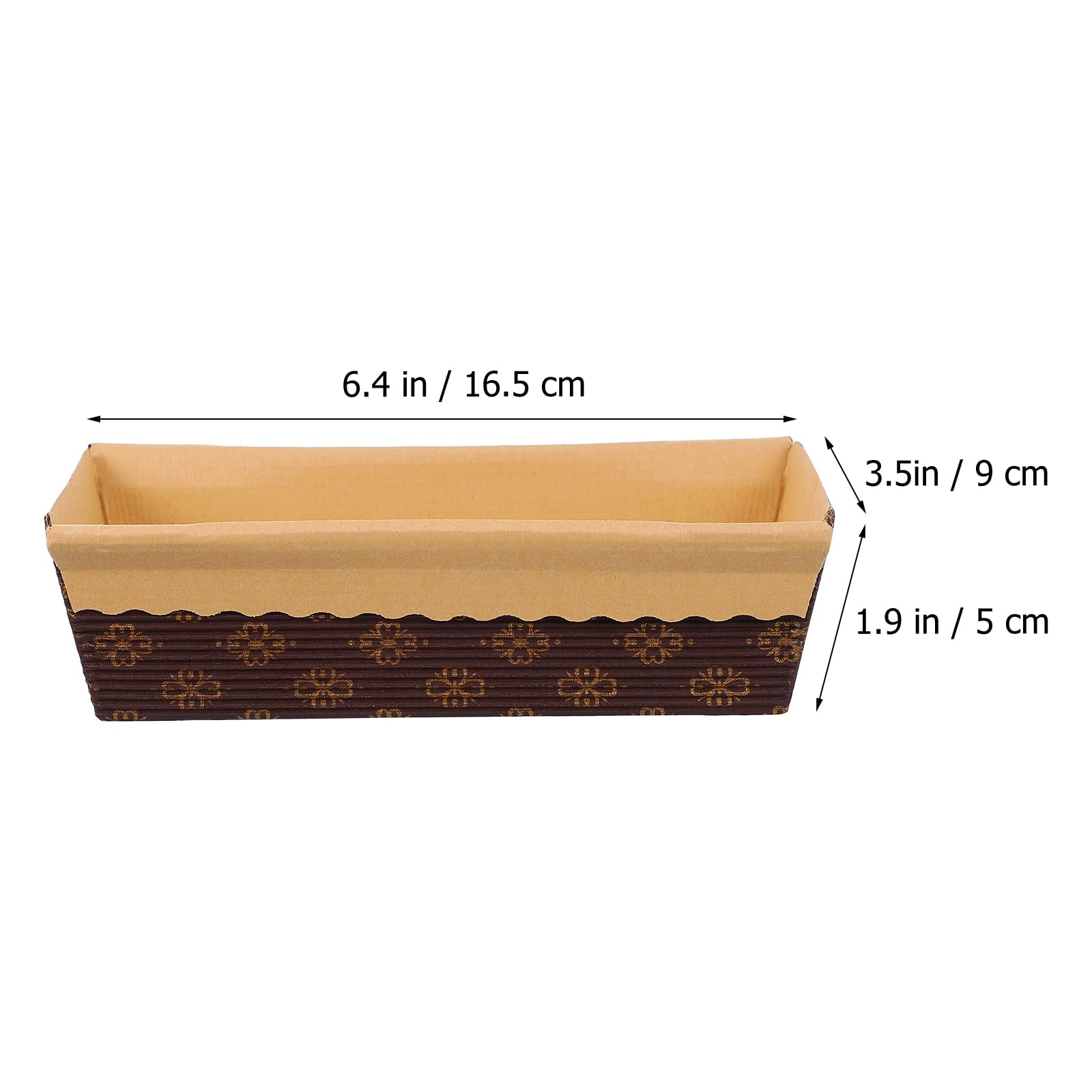 Lot de 25 moules à gâteau jetables en papier sulfurisé pour la cuisson du, des muffins, des gâteaux, 16,5 x 9 x 5 cm – Moules en papier marron pour gâteaux