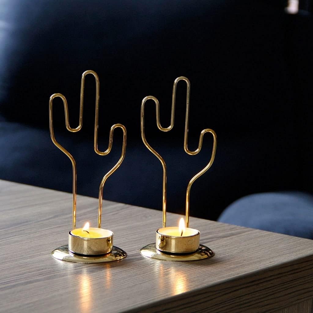 candle-holder Iron Candle Holder Simple Modern Home Dining Room Decorations Desktop Decoration Cactus Dining Table Candle Candle Holder candlestick