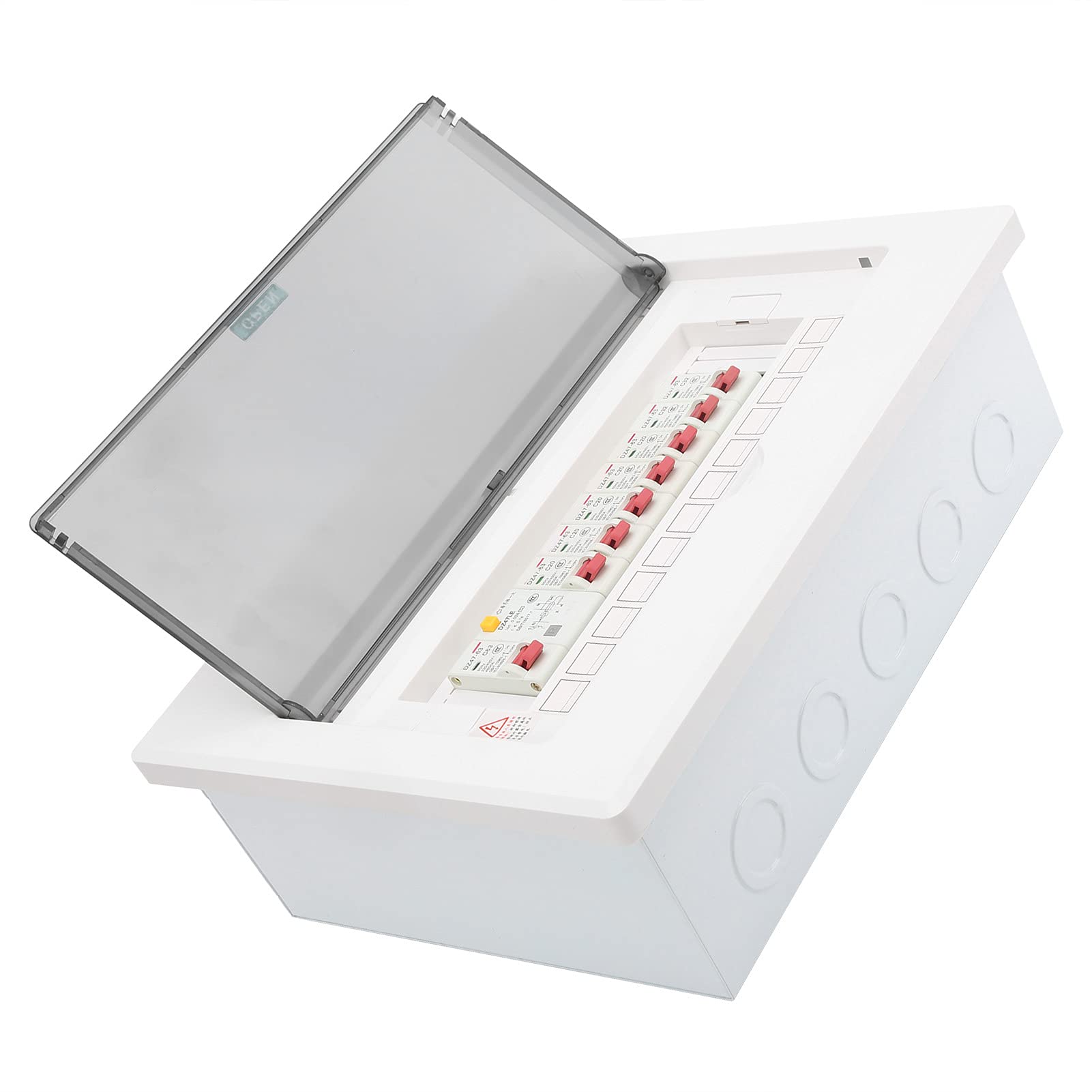 Generic Caja de Distribución de Iluminación Eléctrica Duradera de 7 Vías con Interruptor Disyuntor 1P 63A para Instalación en Interiores, Plástico Resistente a Impactos de Alto Rendimiento