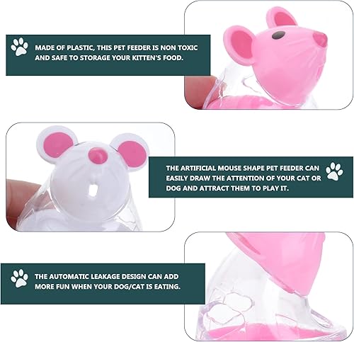 Miniatura 4 de POPETPOP Juguete dispensador de golosinas para gatos, paquete de 2 unidades, alimentador lento para gatos, bolas de comida para gatitos, ratones,