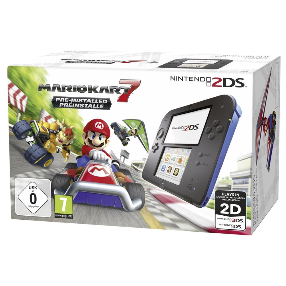 Amazon.com: Nintendo 2DS Black + Mario Kart 7, Nintendo 3DS-Spiel