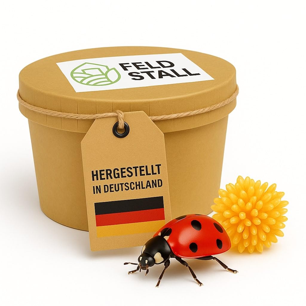Siebenpunkt-Marienkäfer Eier/Larven (100-150)- Natürliche Schädlingsbekämpfung der Blattläuse für Garten, Kleingewächshäuser, Wintergarten, Büro - Coccinella septempunctata