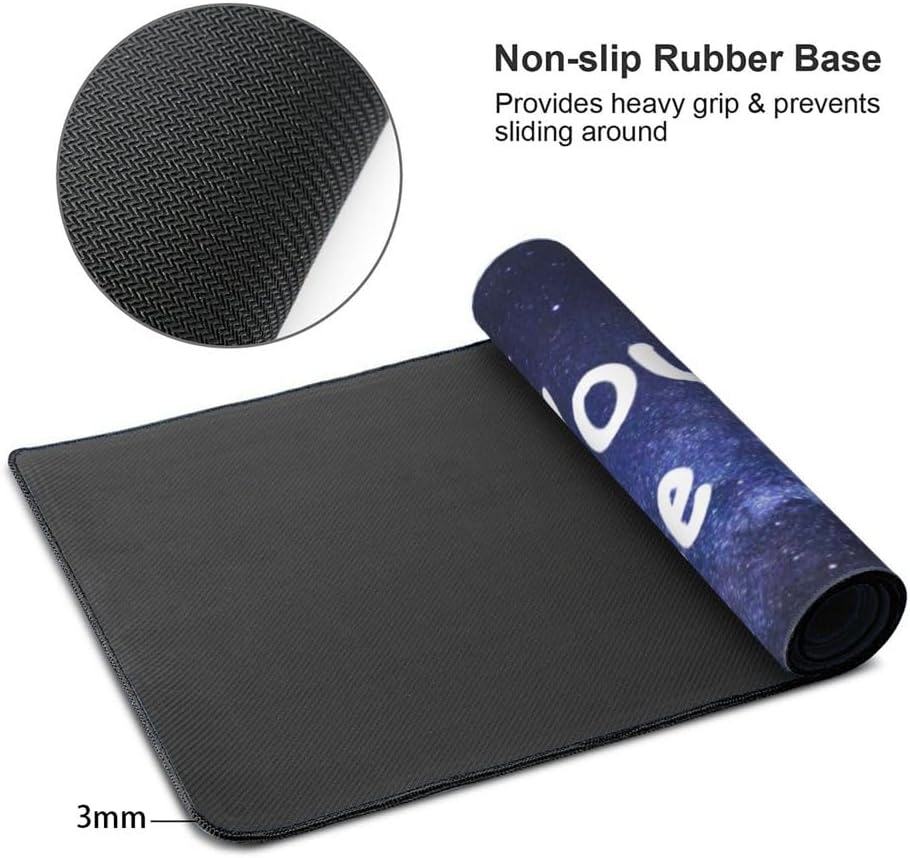 Customized Large Mouse Pad Design Your Own Add Photo Picture Text Logo Non-Slip Personalized Desk Pads for Office Home, 40 Colors, 35.5"x16"
