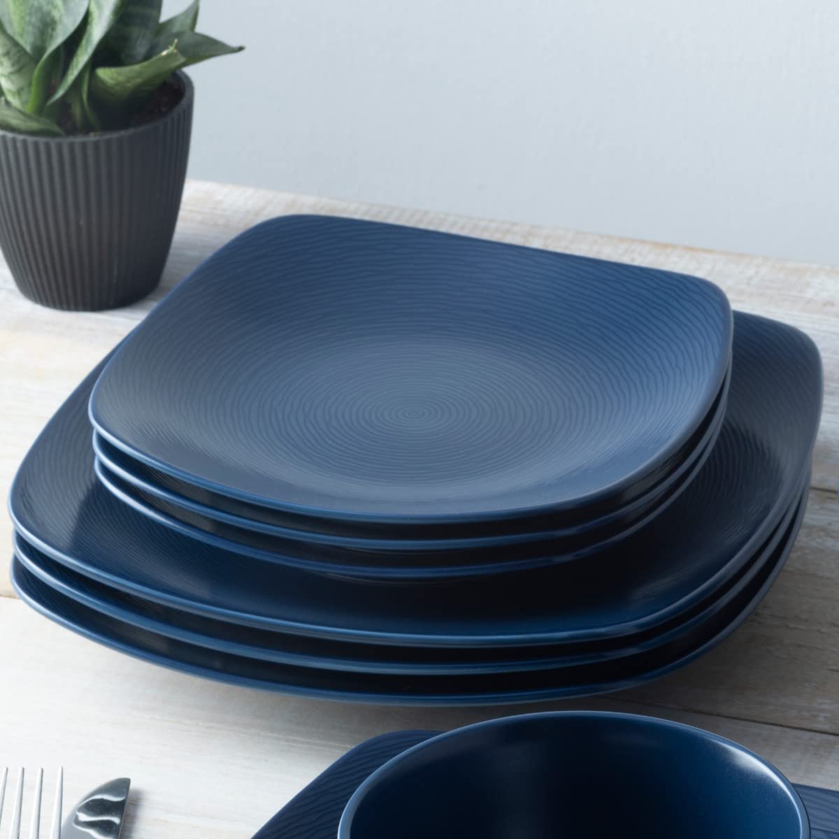 Amazon.co.jp: Noritake Colorscapes ネイビー・オン・ネイビー