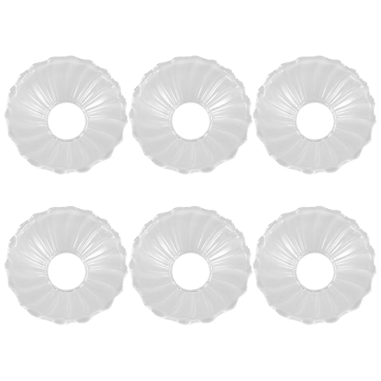 Candle Drip Protectors 6-Pack Clear Glass Wax Catchers, Reusable Decorative Protectors for Taper Candles