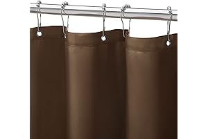 Gibelle Brown Fabric Shower Curtain or Liner