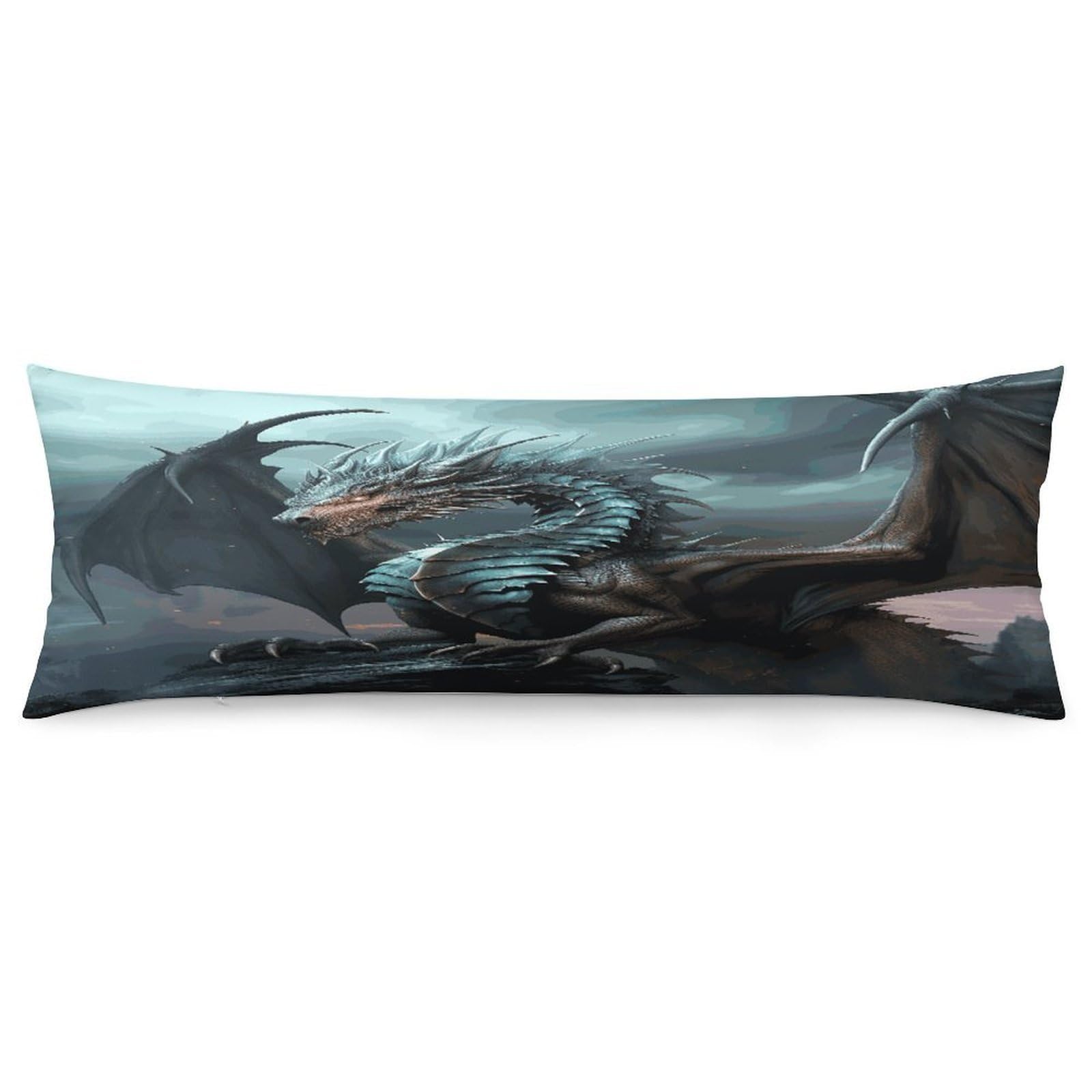 Cool Dragon Body Pillow Cover Soft Full Long Pillow Cover Decorative Large Pillow Case Cozy Body Pillow Pillowcase Pillow Shams for Bed Sofa Couch Room Decor 18.9 X 53 Inch