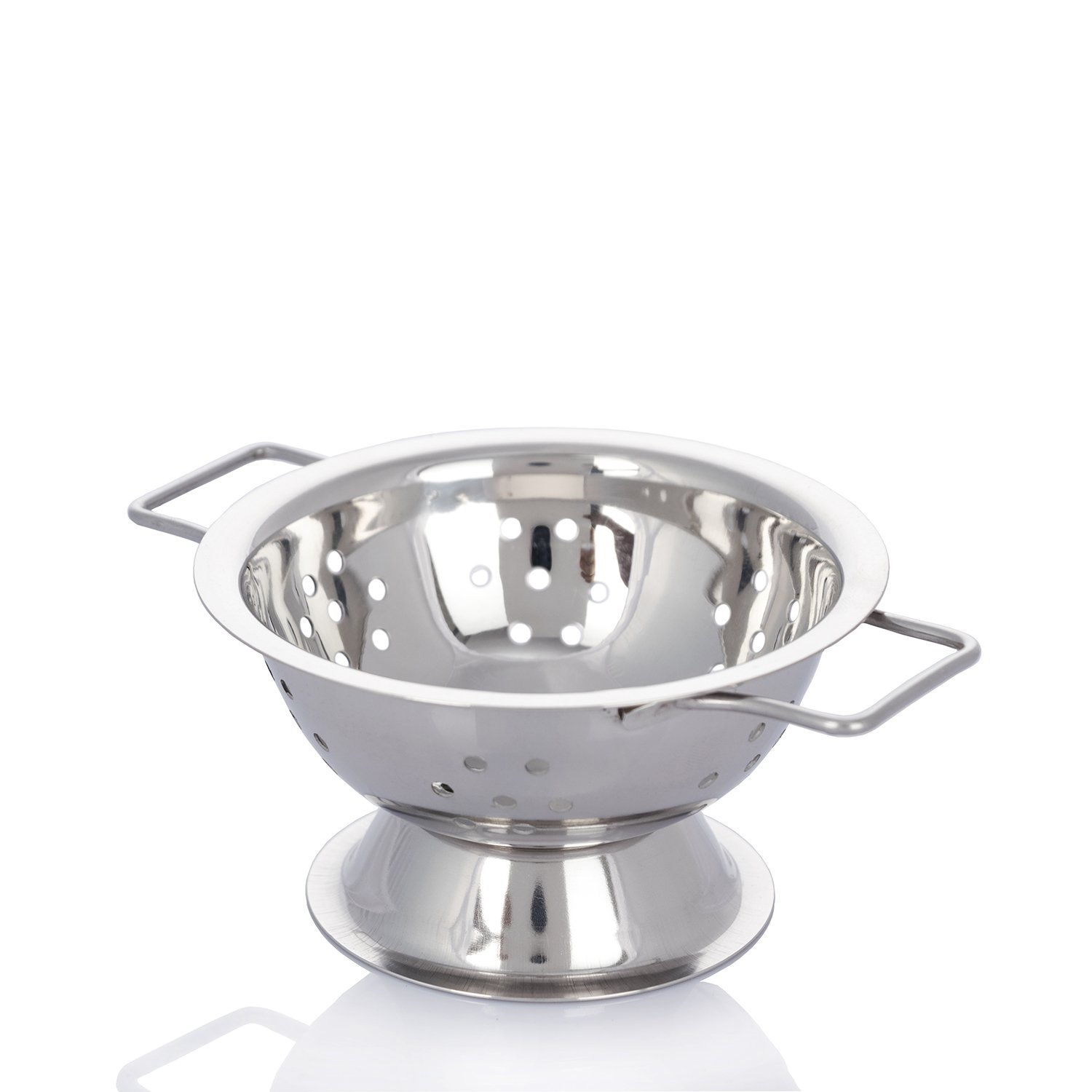 Urban Snackers Serving Stainless Steel Kitchen Colander Strainer with Wide Grip Basket Handles 16 cm Use for Hotel, Home, Bar & Restaurant - Image 3 thumbnail