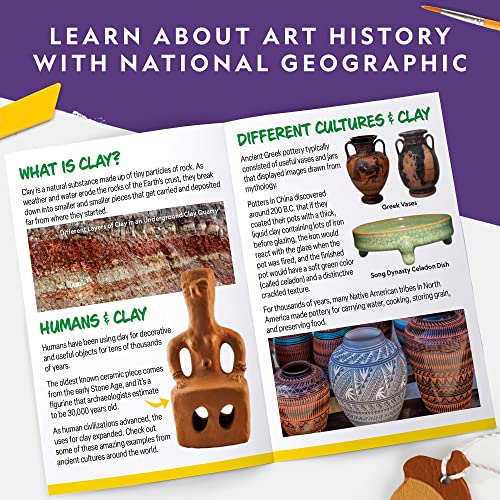 NATIONAL GEOGRAPHIC Modeling Clay Arts & Crafts Kit - Air Dry Clay for Kids Craft Kit with 2 lb. Clay, Sculpting Tool, Paints & More, Make Your Own Clay Creations, Ornaments, and Other Air Dry Pottery - Image 6