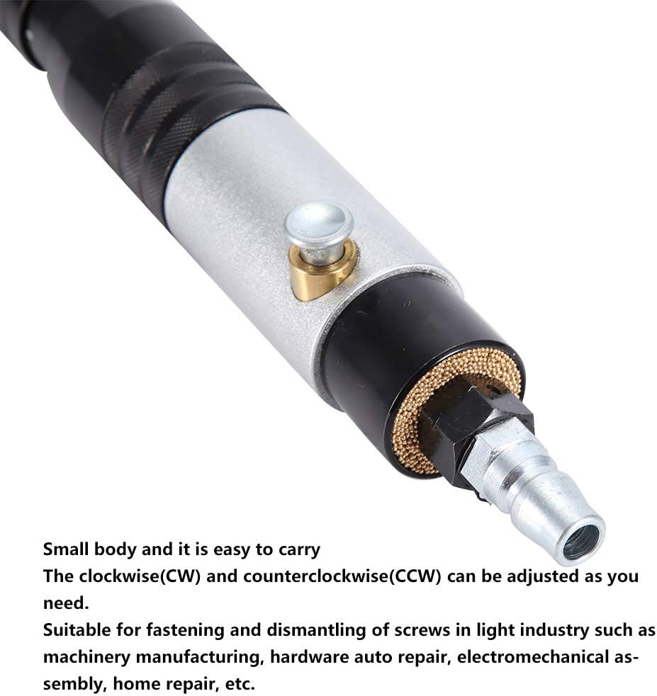 CW/CCW Straight Shank 1200rpm Handhold Pneumatic Screwdriver with Screw Head for Fastening Dis-assembly of Screws