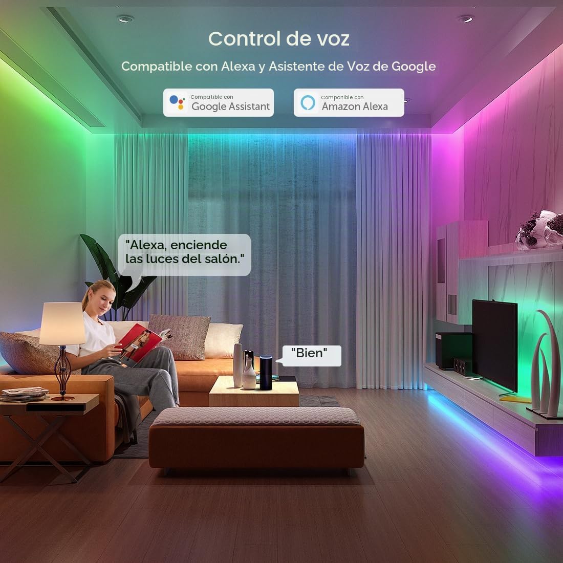 FCOB 2.4G WiFi SPI DR03W RGB Controlador LED RC03RFB RF Mando a Distancia Kit Soporte Tuya APP Smart Life APP Alexa Google Home para WS2811 WS2812 WS2813 WS2815 etc COB SMD Direccionable RGB Tiras LED