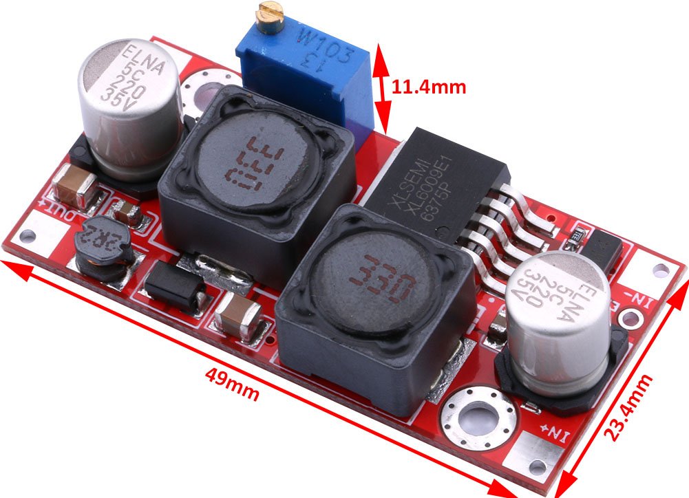 Buck Boost Converter, Yeeco Step Up Down Voltage Regulator DC 532V 12V