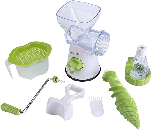 Fdit Exprimidor manual de cítricos, exprimidor de frutas y verduras para apio, pasto de trigo, col rizada, espinaca y cualquier otra hoja verde