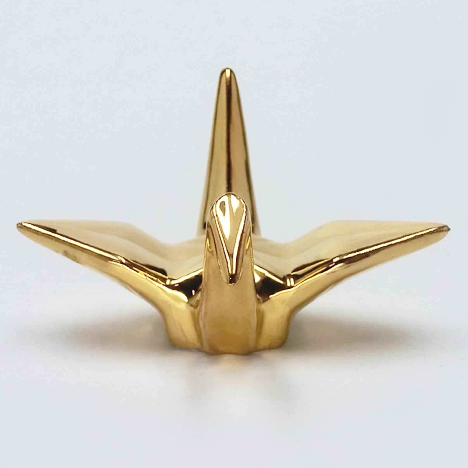 Amazon｜美濃焼 折り鶴型 箸置き 約5×6cm 金銀 ペアセット 鶴 木箱入り