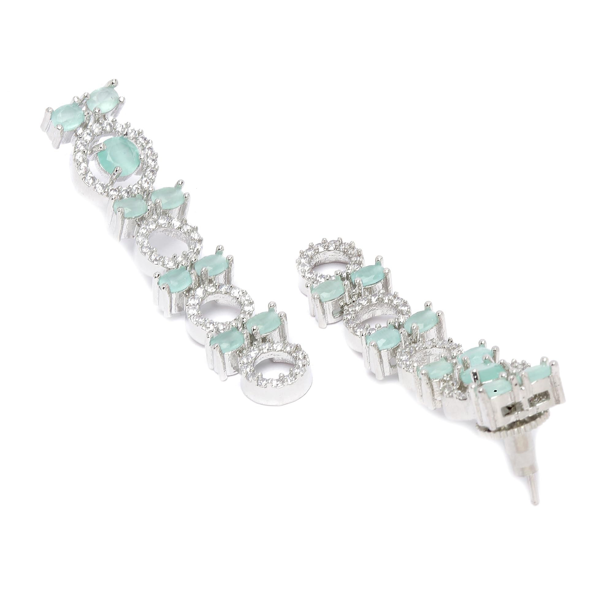 Circular AD Long Necklace Earring Set
