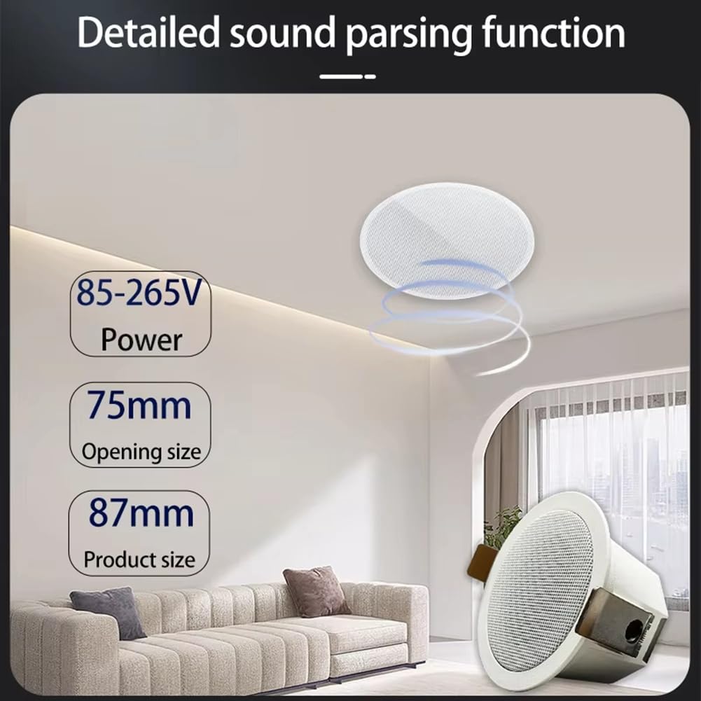 Altavoz de Techo Bluetooth Sonido Envolvente Profesional. de Altavoces para Casa Inteligente.