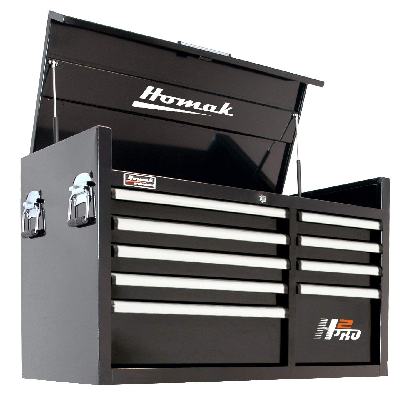 Homak H2PRO Series 41-Inch 9-Drawer Top Chest, Black, BK02041091
