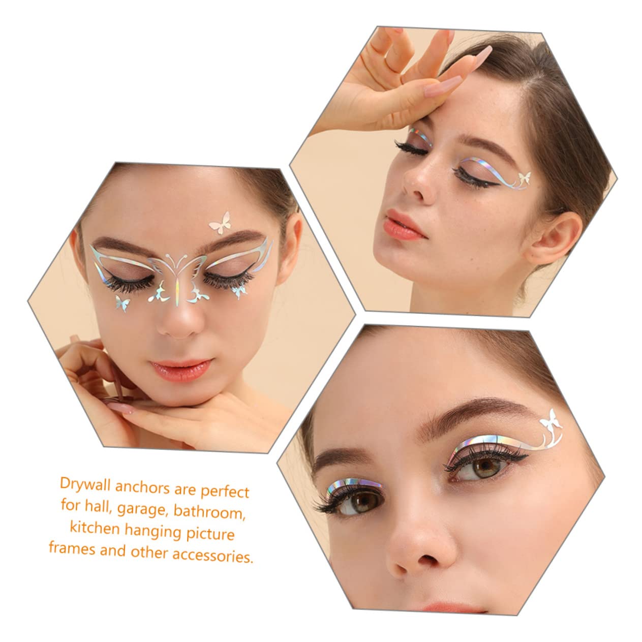Healeved 18fogli Adesivi Per Ombretto e Eyeliner Decorazioni Per Cosplay Compleanni e Speciali Facili Applicare e Rimovibili Disagio