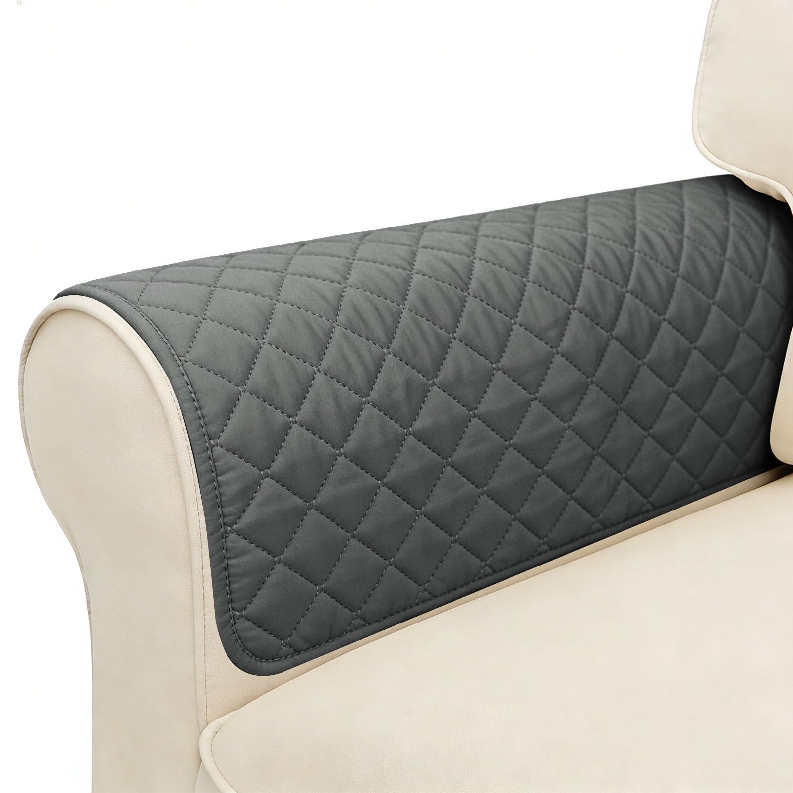 sourcing map Couch Arm Covers, 28" x 24" Armrest Cover for Sofa Dark Gray