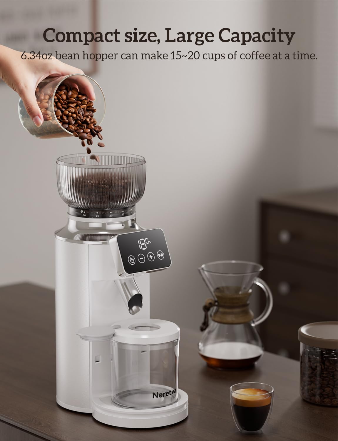 Amazon.co.jp: Neretva Burr コーヒーグラインダー 2イン1