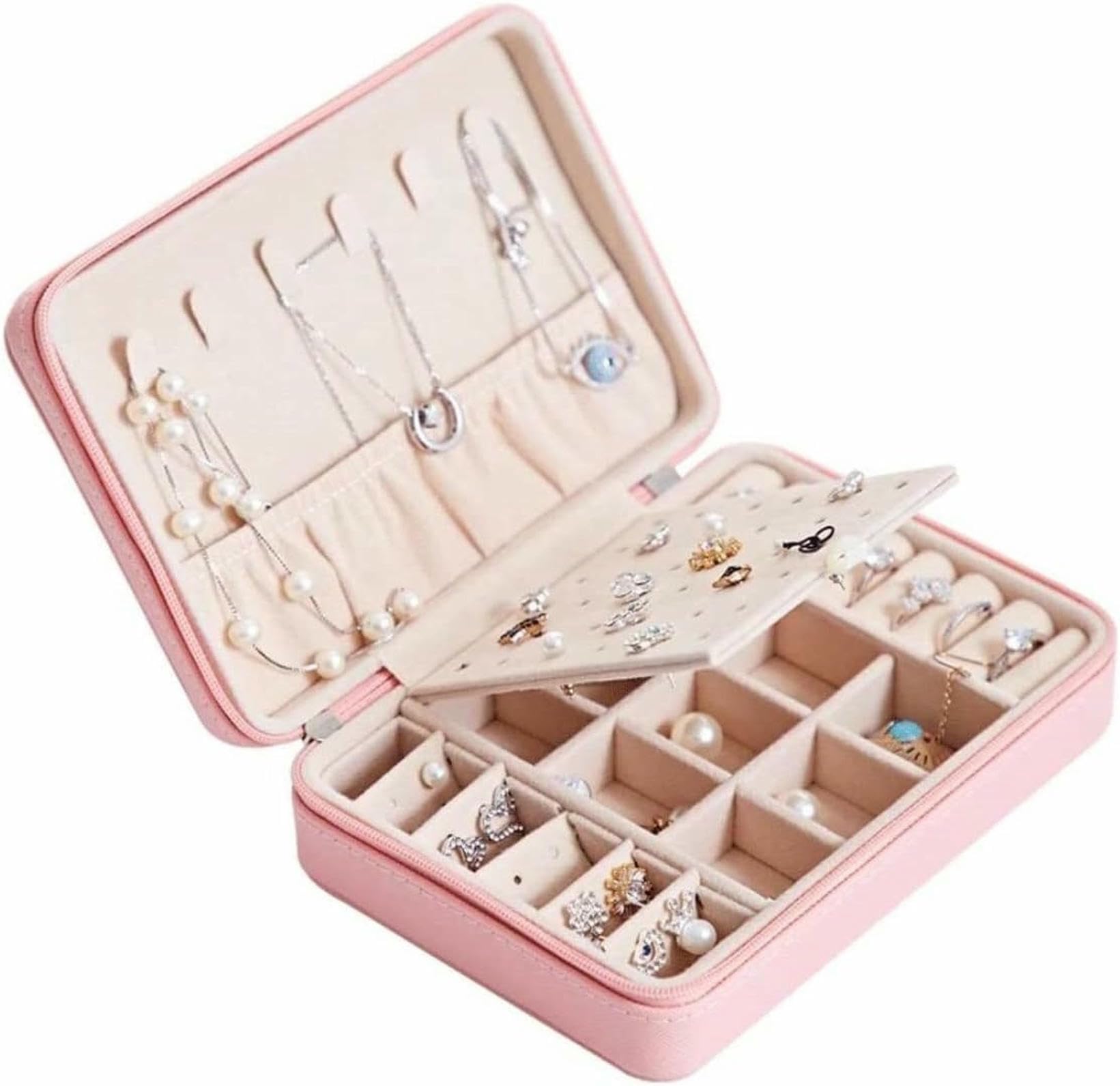 Étui à bijoux pour femmes idéal à offrir pour ranger bagues et colliers