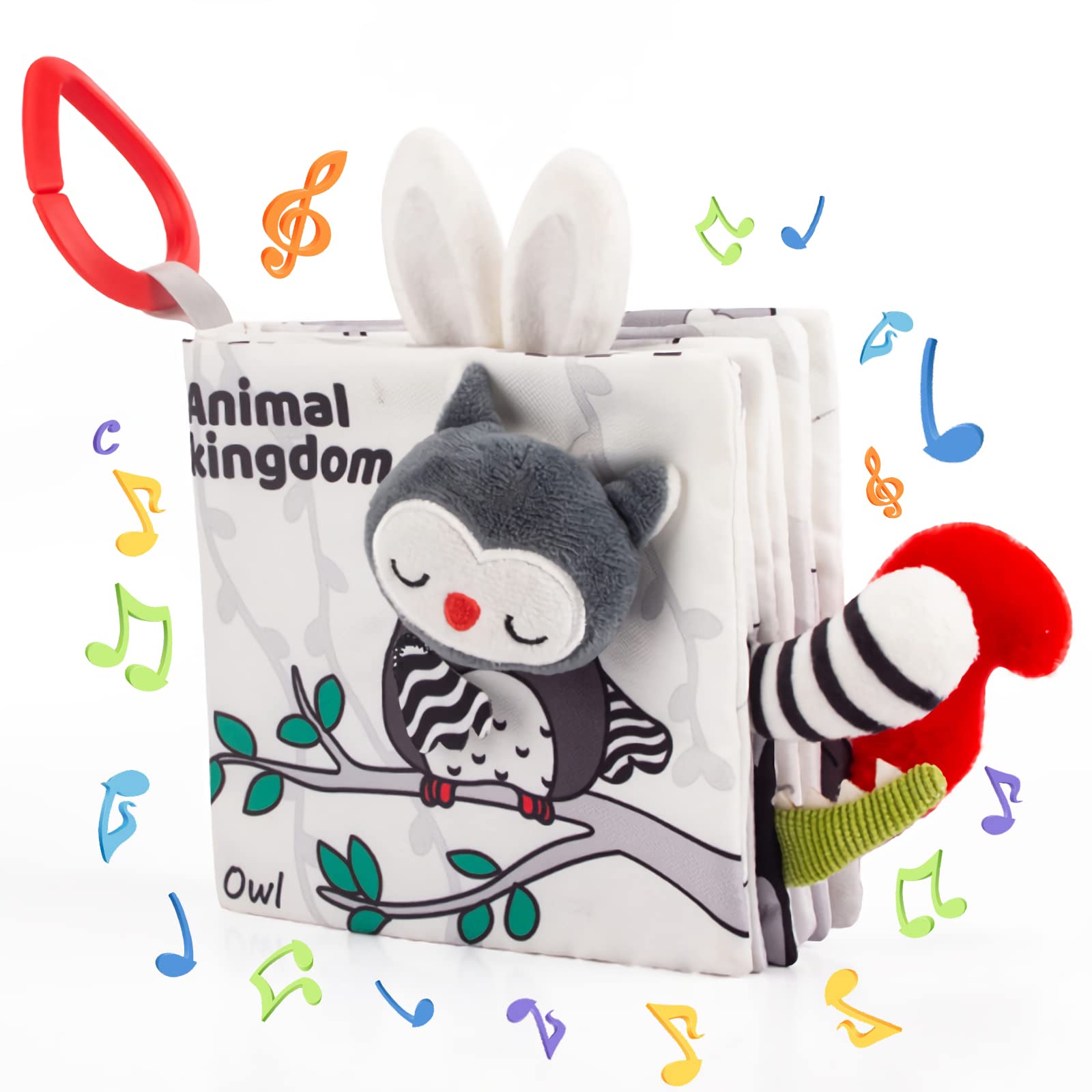 SNOWIE SOFT® Forest Cloth Books for Babies 0 to 3 Years, Baby Toys for 0 to 3 Year Baby with 3D Touch Feel High Contrast Dimensional, Early Educational Activity Babies Sensory Toy, Waterproof Soft Toy-image-6