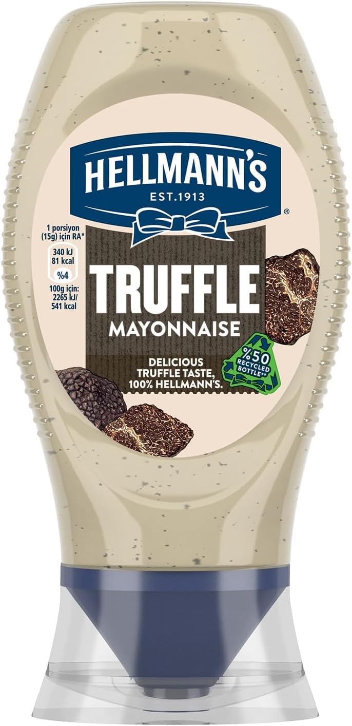 Hellmanns Truffle Mayonnaise Real Truffle Flavour, By Savoy Impex Squeeze Bottle 235g-image-49