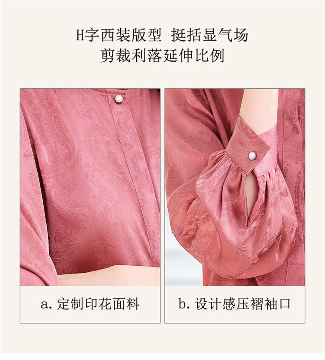Blusa de gasa de manga larga con estampado floral para mujer, blusa holgada de gasa