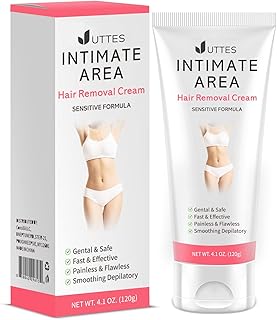 Intimate/Private Hair Removal Cream for Women, for Unwanted Hair in Underarms, Private Parts, Pubic & Bikini Area, Painless Flawless Depilatory Cream, Sensitive Formula Suitable for All Skin Types