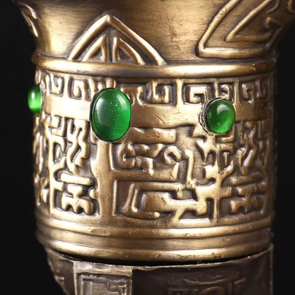 18.5cm Chinese Ancient Cup Retro Emperor Antique Copper Cup Steel Wine Shot Glass