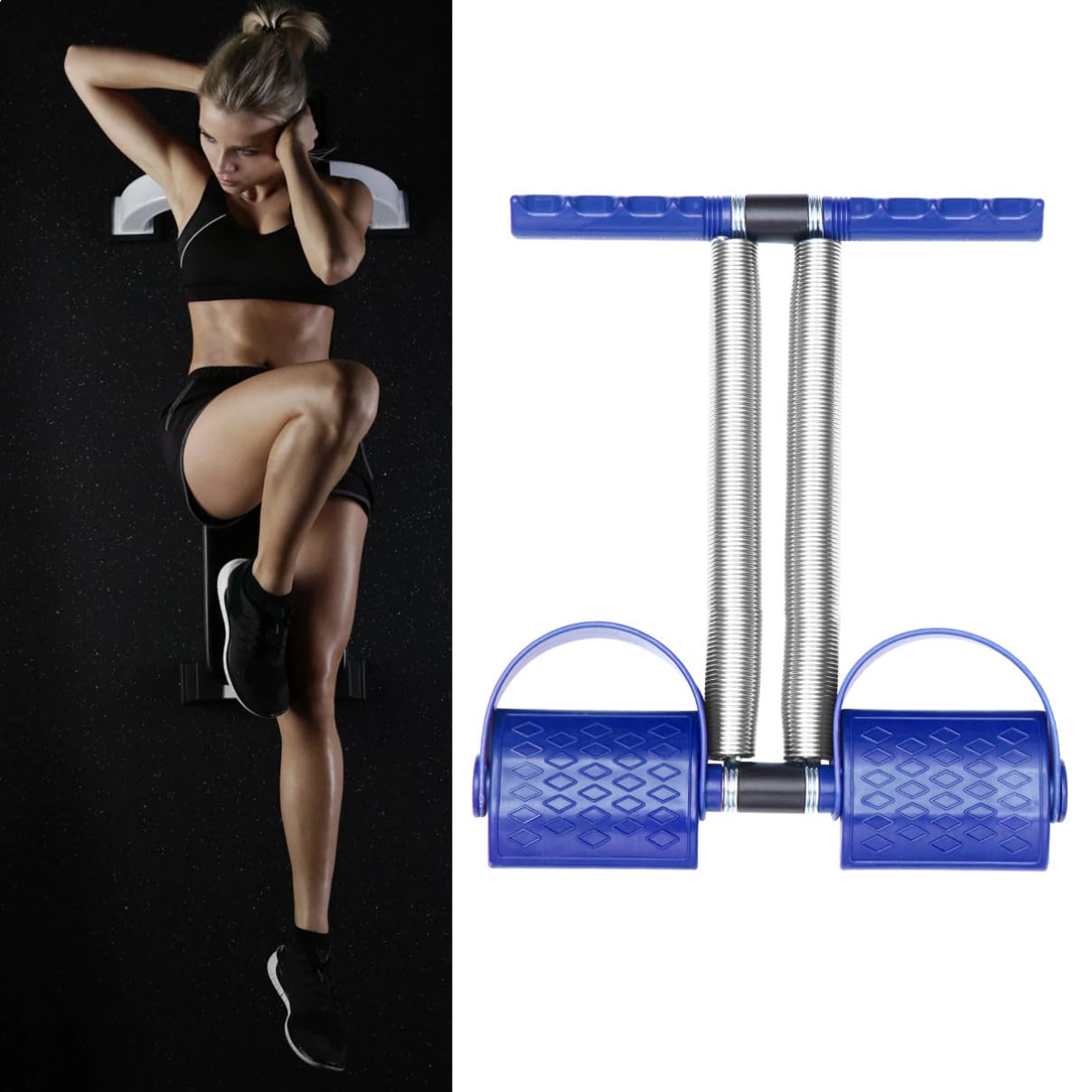UPKOCH Tenditore del pedale anziani estrattore gamba rafforzamento palestra fascia di resistenza del pedale attrezzature per il fitness bande di resistenza del pedale donne Blue