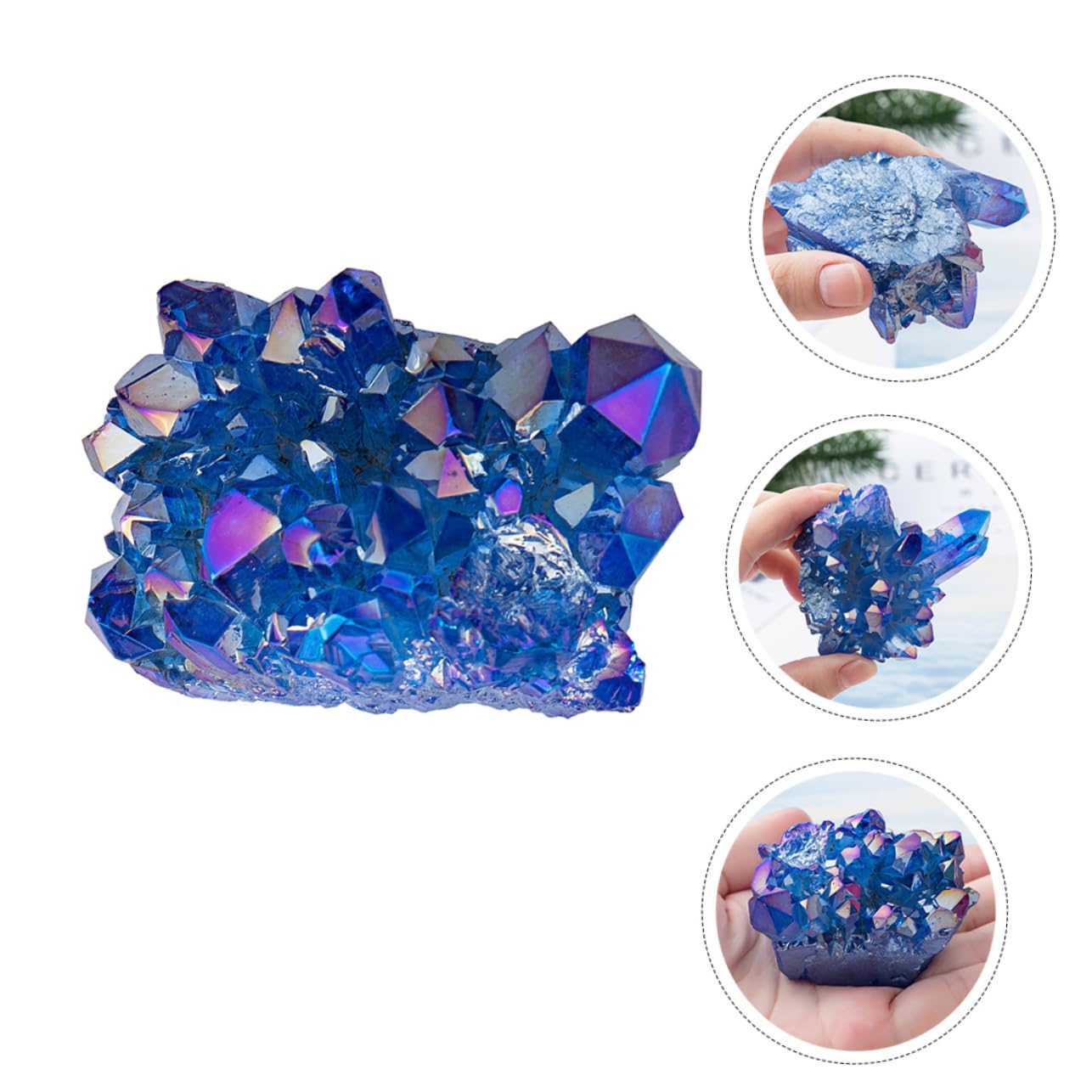 UPKOCH 3 Stück Cluster Förmige Quarz Dekorationen Geode Hängende Natursteine Ornament Natursteine Schmuck Natürliche Edelsteine Natursteine Beschläge Aquarium