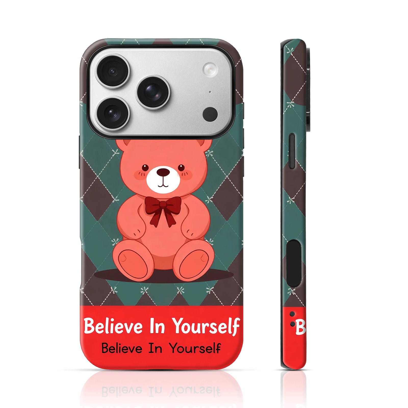 Amazon.com: for iPhone 17 Pro Max Case Pink Teddy Bear Believe in