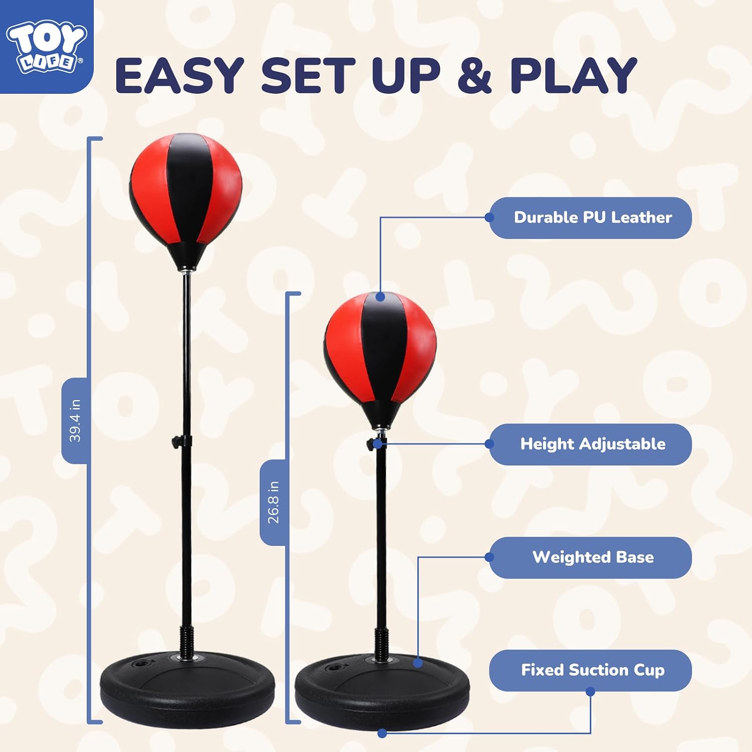 height adjustable kids punching bag 