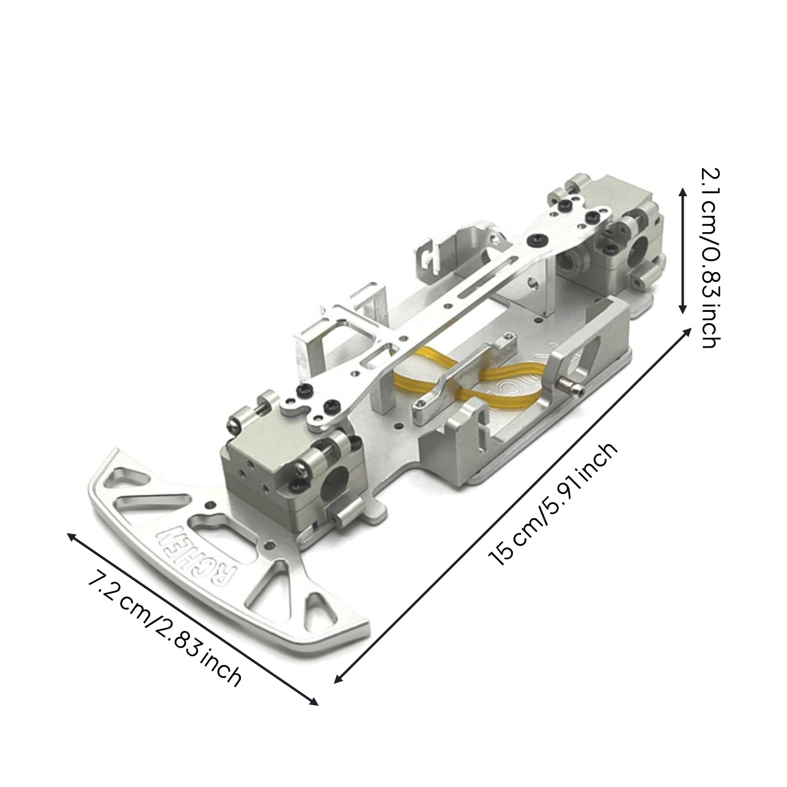 Qianly Châssis Boîte s Précis Transmission RC Stable pour Modélistes, Argent
