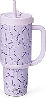 Vista 26 de Ello Oasis Vaso de 24 oz con asa y popote retráctil Taza reutilizable de acero inoxidable aislada 100% a prueba de fugas, regalos