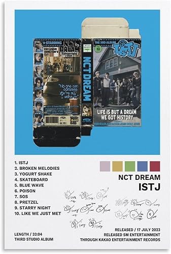 Nct - Póster de ensueño ISTJ, pósteres de cubierta de álbum, pintura decorativa, lienzo, pósteres de pared e impresión artística moderna de