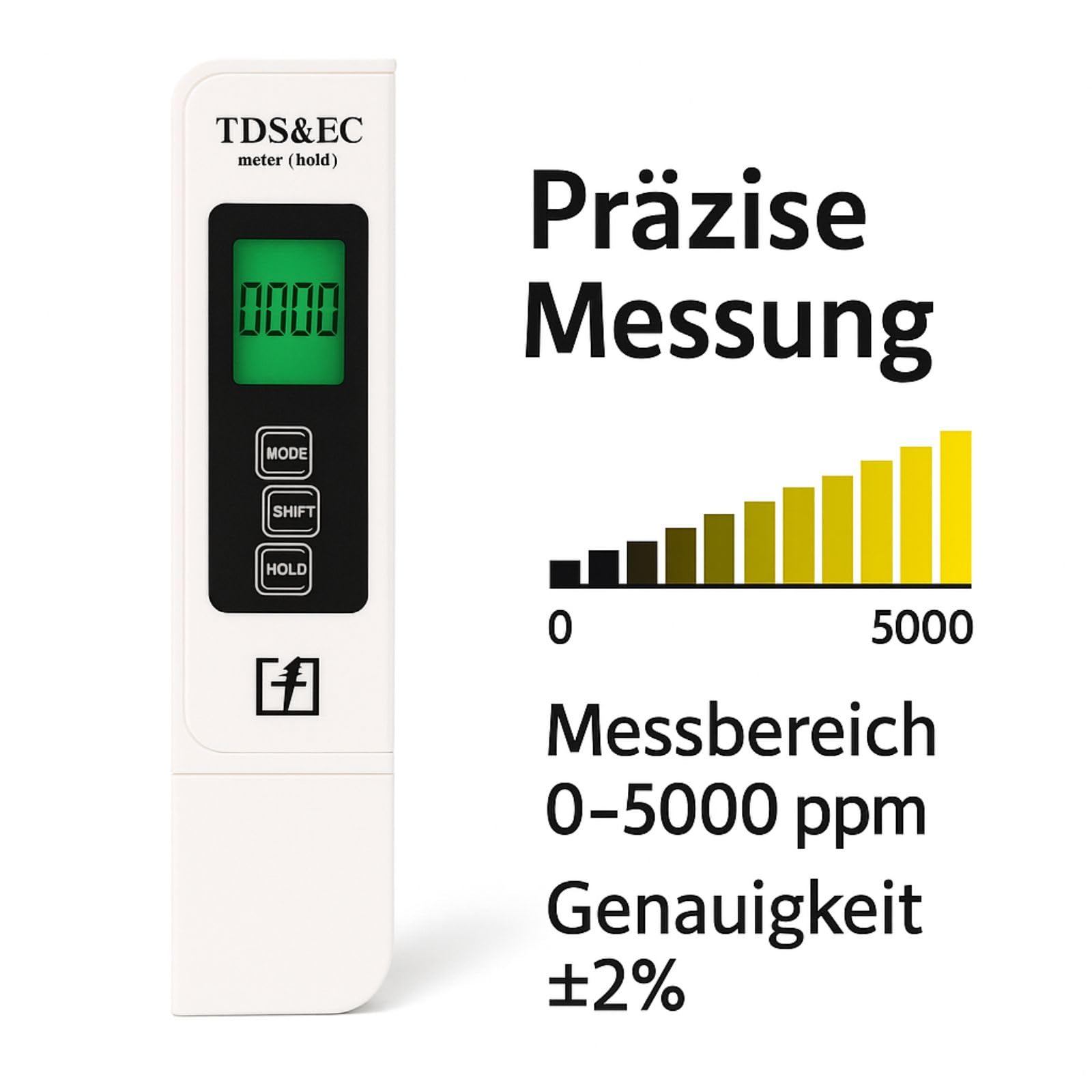 Weedness Digitales pH & EC-Messgerät für Pflanzen und Wasser - Grow Anbau Indoor Outdoor Aquarium Pool