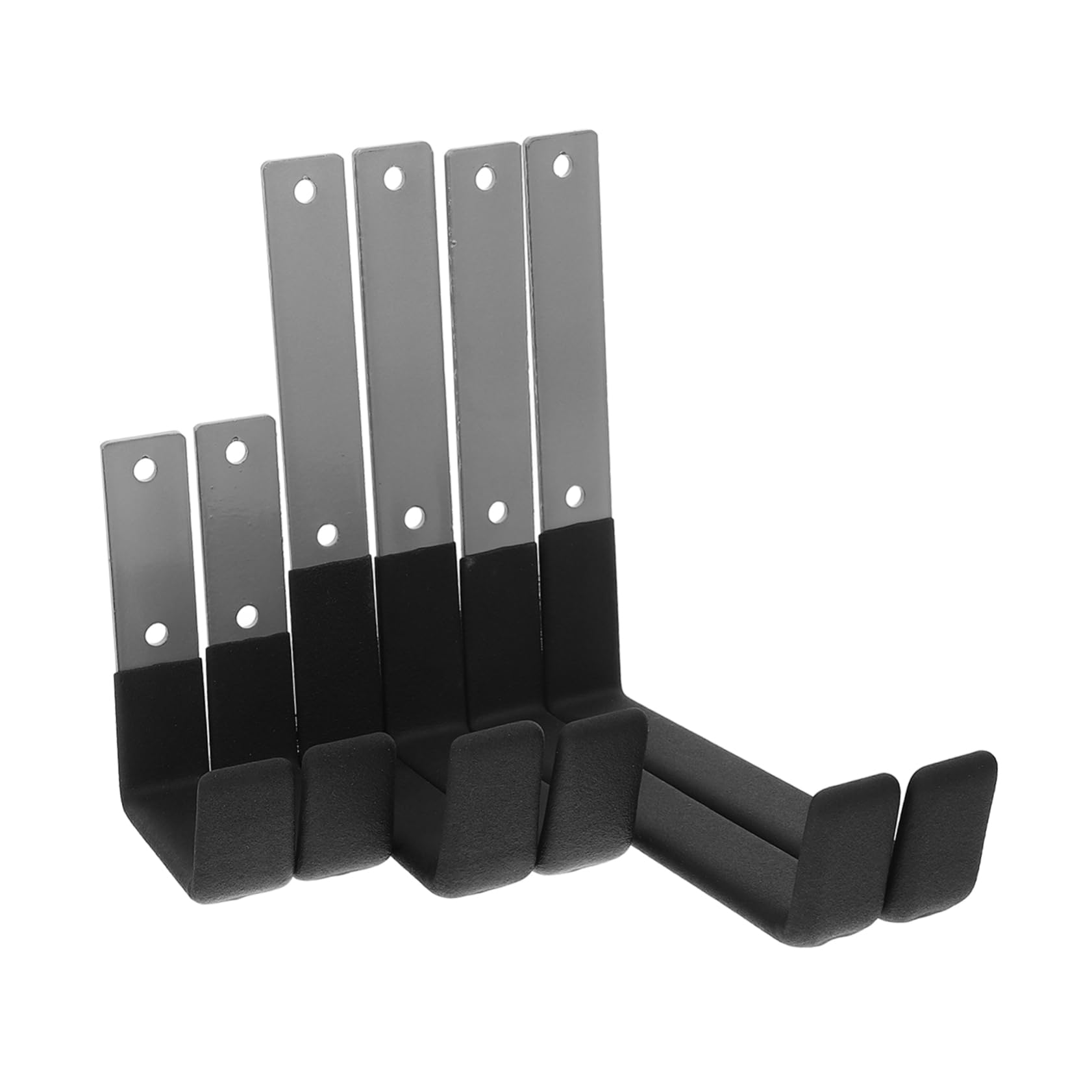 Ganchos de Pared para Almacenamiento Versátil de Acero Resistentes Recubrimiento Antideslizante Juego de 6 en Garajes y Paredes