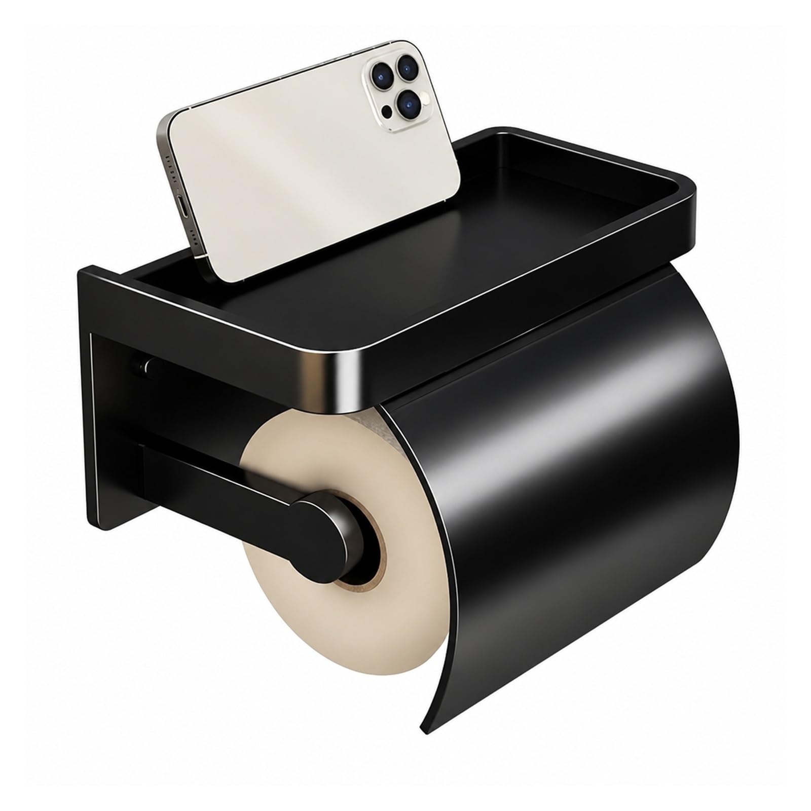 Toilet Roll Holder, Self Adhesive Perforated Toilet Roll Paper Holder,for Bathroom