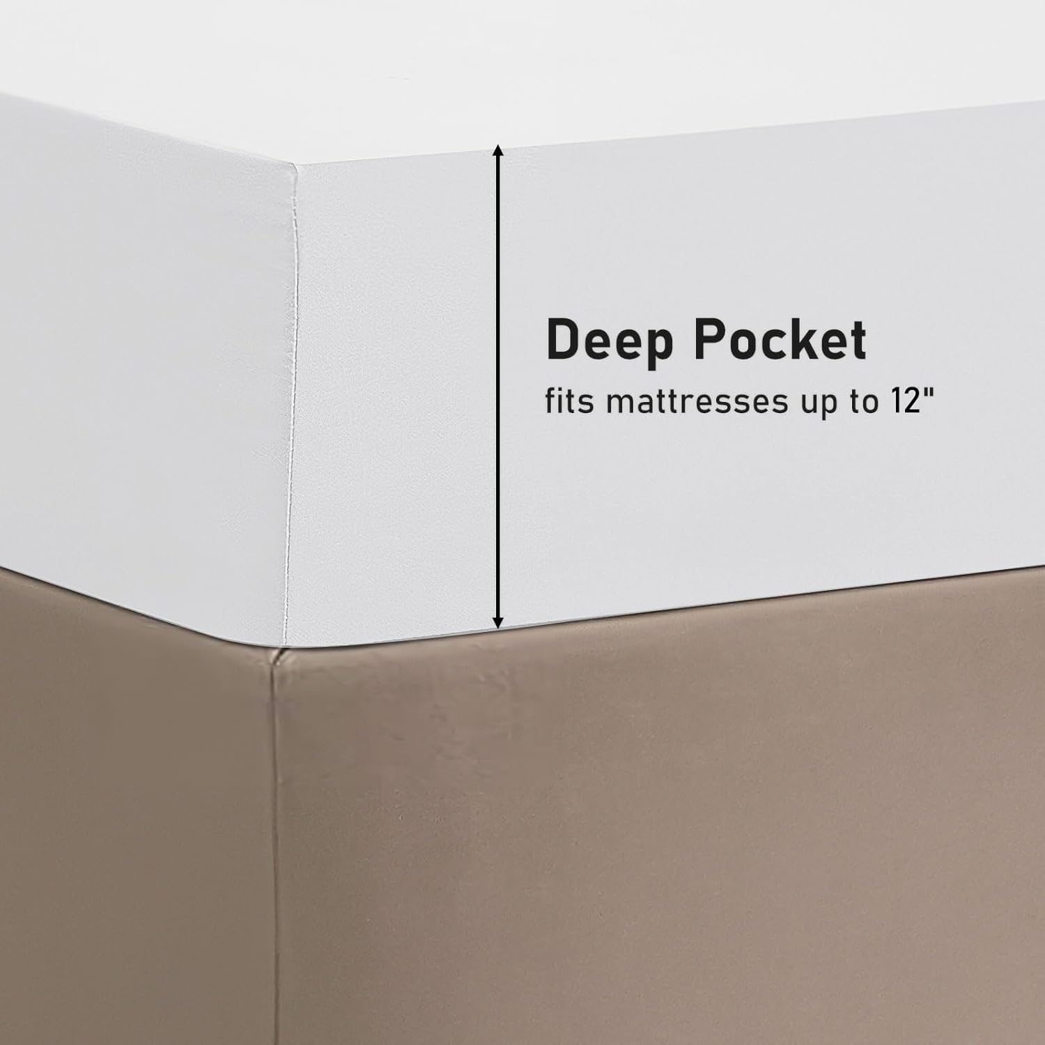 White Bulk Queen Fitted Sheet Only Deep Pocket 6 Pack, Quick Sort Bottom Bed Sheets Color-Coded Label Threads, Soft Brushed Microfiber Hotel Motel Airb&bs Essentials for Hosts, 60"x80"