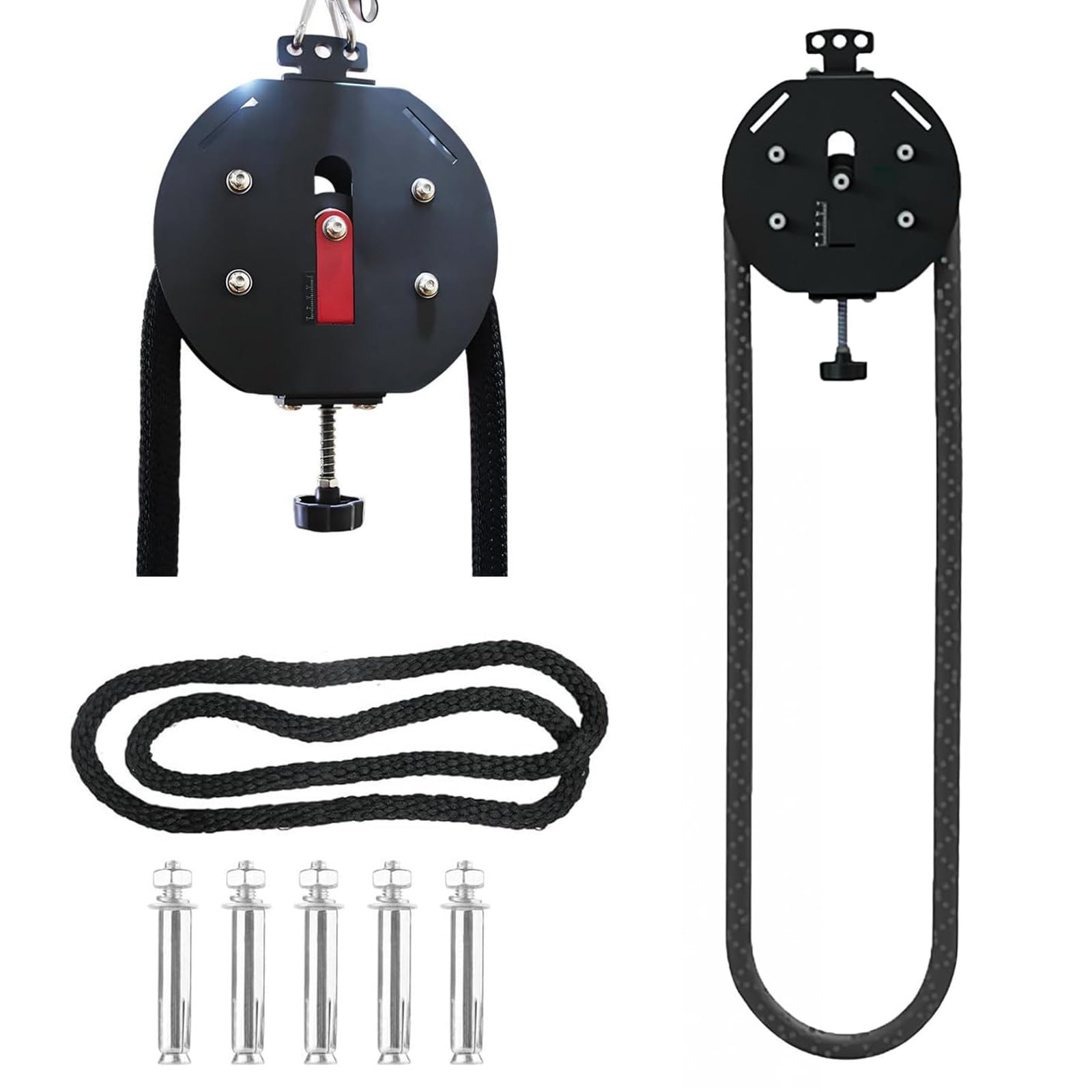 ZEEKYFOR Endless Rope Trainer, Suspension Pulley Cable Machine with Adjustable Resistance, Pull Rope Fitness Training Equipment, for Physical Training