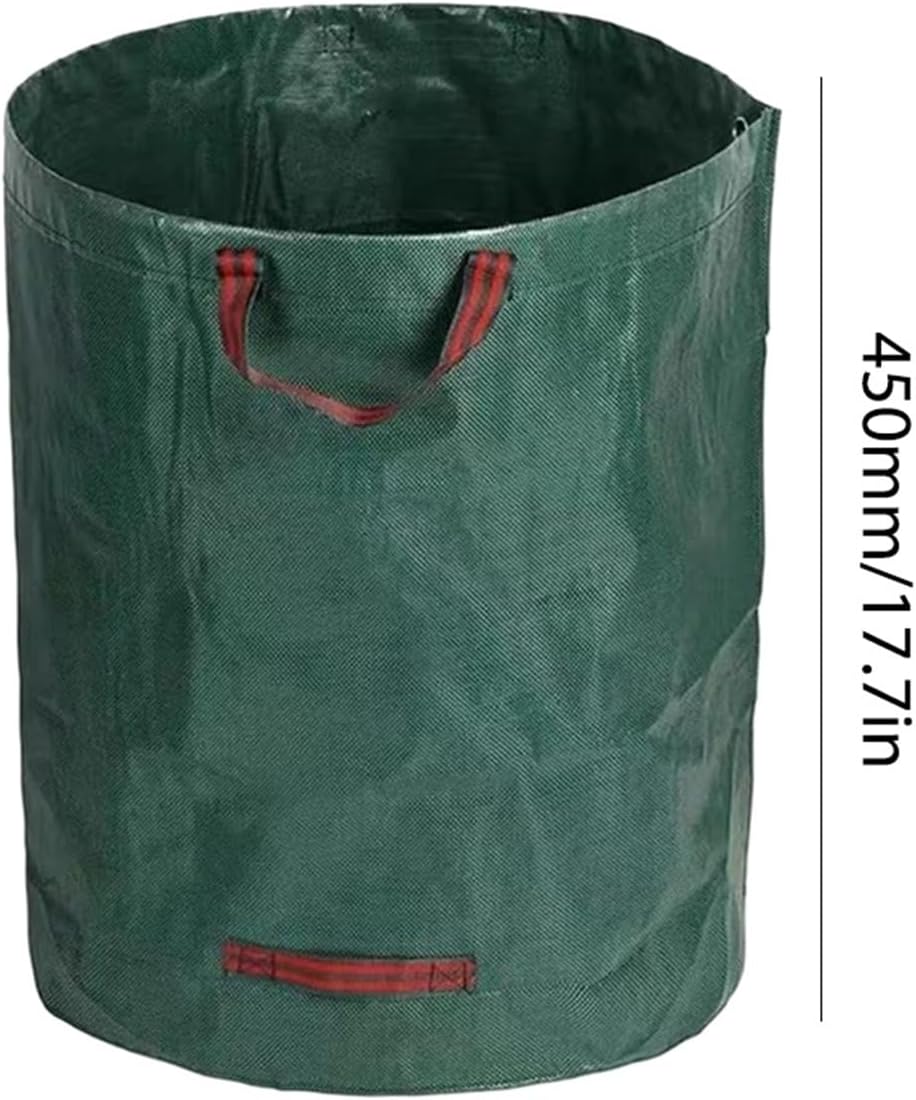Foldable Garden Waste Bag Large Capacity Trash Storage Container Waterproof Woven Bag Reusable Yard Waste Bags(100L)
