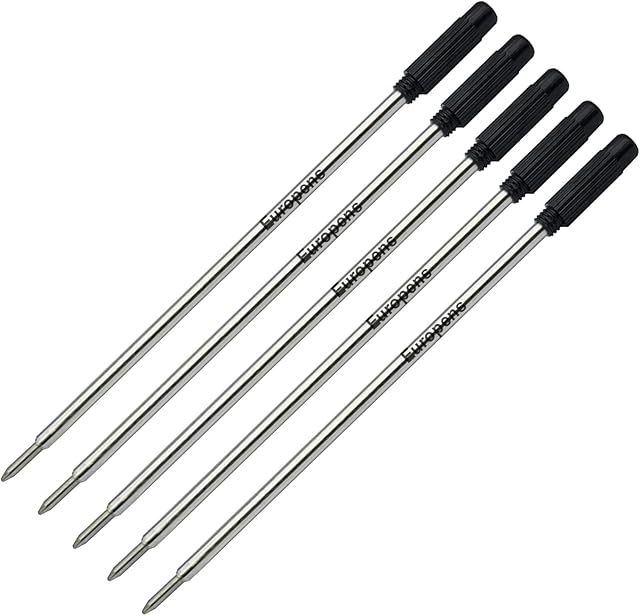 5 x Cross ballpoint pen refill Black medium compatible (8513) Made in EU premium quality refills