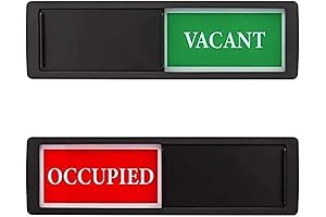 Vacant Office Sign, 7" x 2" - Occupied Door Sign, Private Bathroom Sign